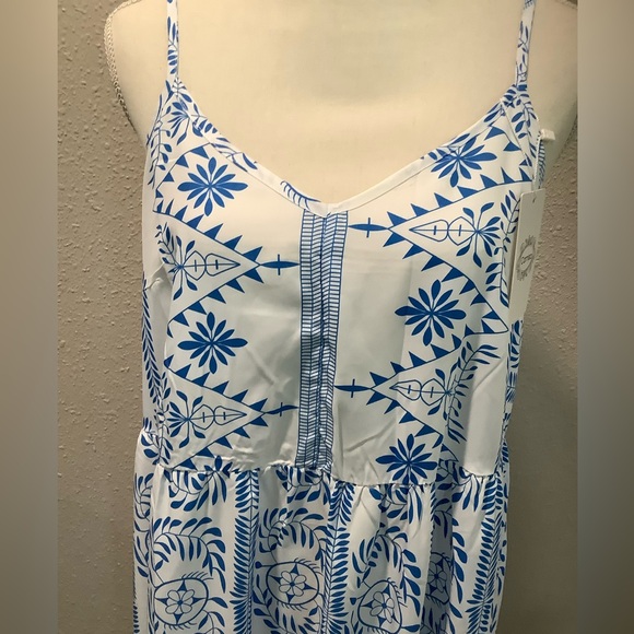 Camisa Fair Isle Floral Tiered Maxi Dress Size Large NWT - Picture 2 of 13